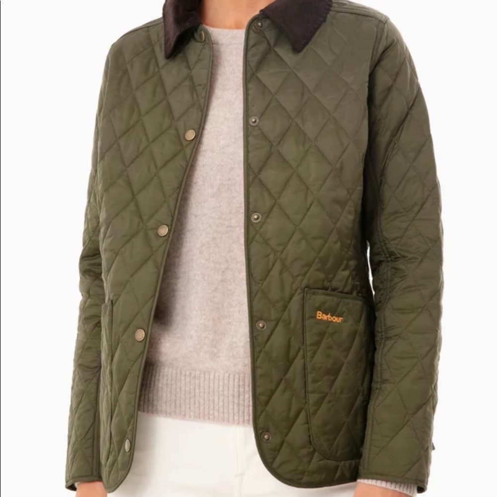Barbour Olive Annandale Quilted Jacket size 4
